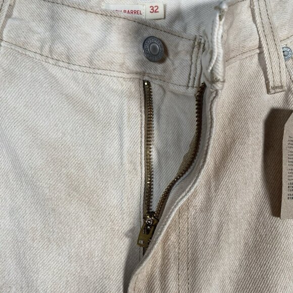 Levi’s Cinch Barrel Jeans Women's 32x31 Baggy High Rise Cloudy Travertine Tan - Picture 7 of 16